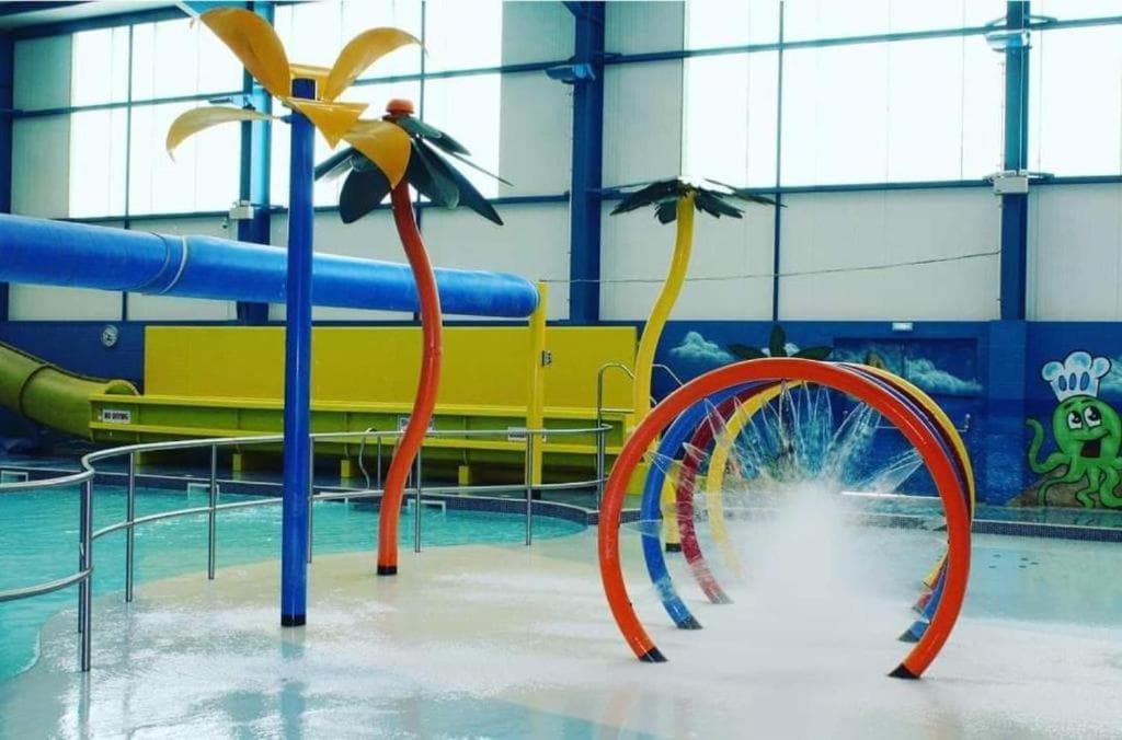 Splash zone at the Golden Palm pool